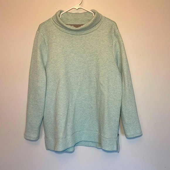 T by TALBOTS BUBBLE JACQUARD QUILTED MOCKNECK PULLOVER sweater women’s 2X xxl - Picture 1 of 7